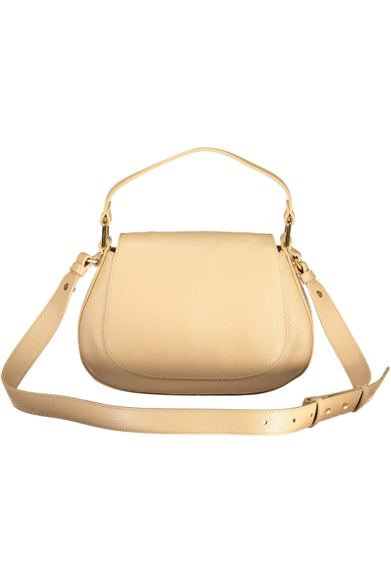 Beige Leather Elegance Shoulder Bag