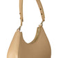 Beige Leather Chic Shoulder Bag