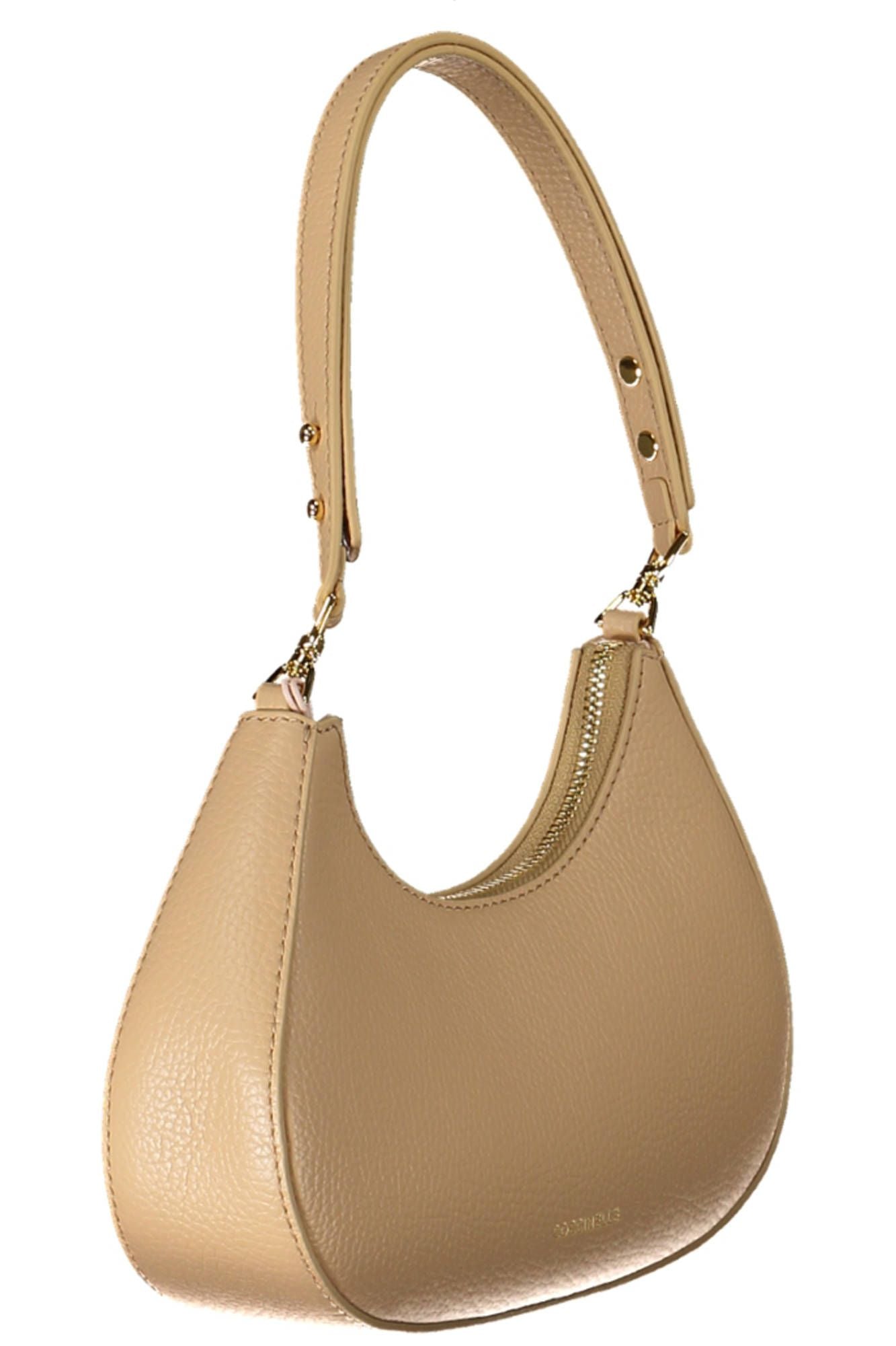 Beige Leather Chic Shoulder Bag