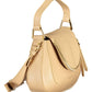 Beige Leather Elegance Shoulder Bag