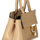 Beige Leather Elegance Shoulder Bag