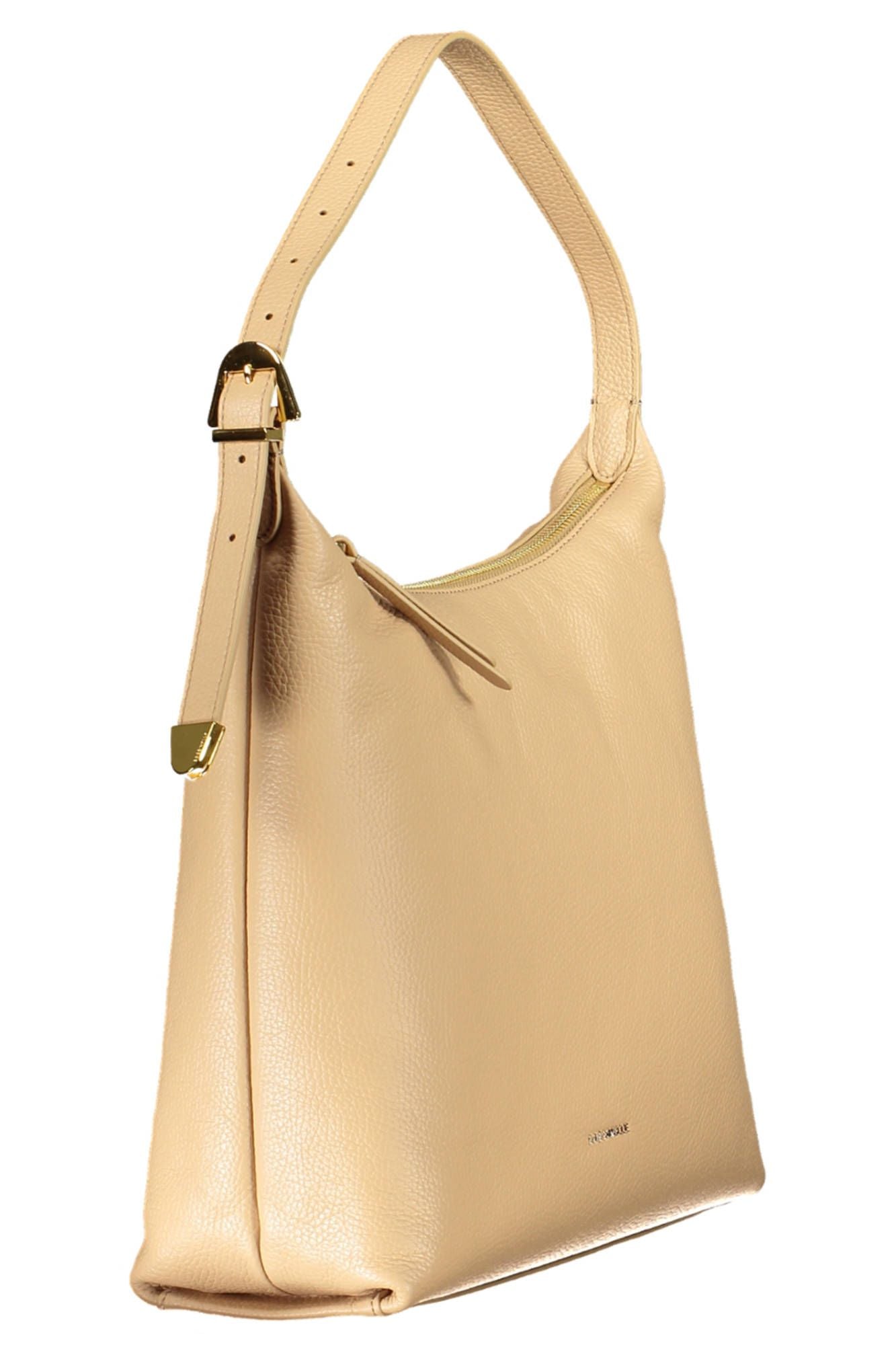 Beige Leather Elegance Shoulder Bag