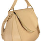 Beige Leather Elegance Shoulder Bag