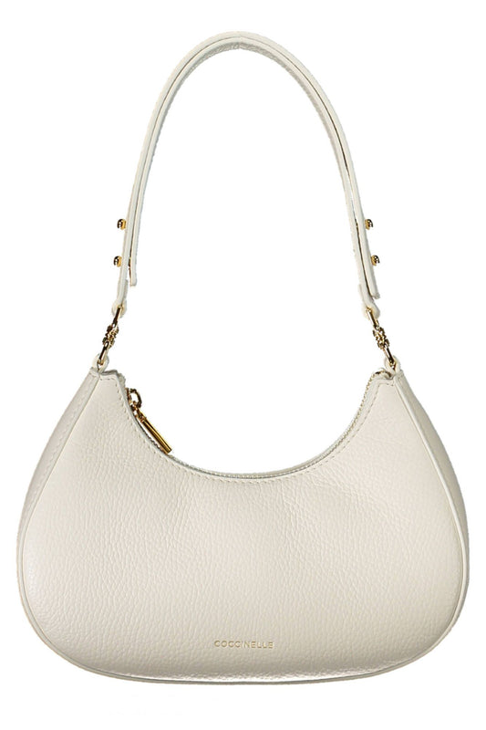 Elegant White Leather Shoulder Bag