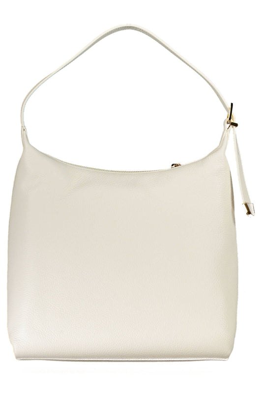 Elegant White Leather Shoulder Bag