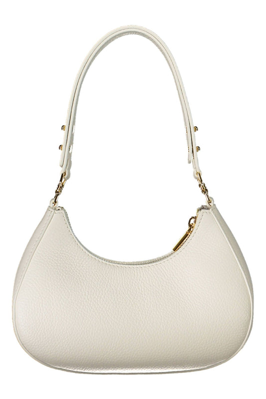 Elegant White Leather Shoulder Bag