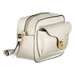 Chic White Leather Shoulder Bag with Sleek Closure