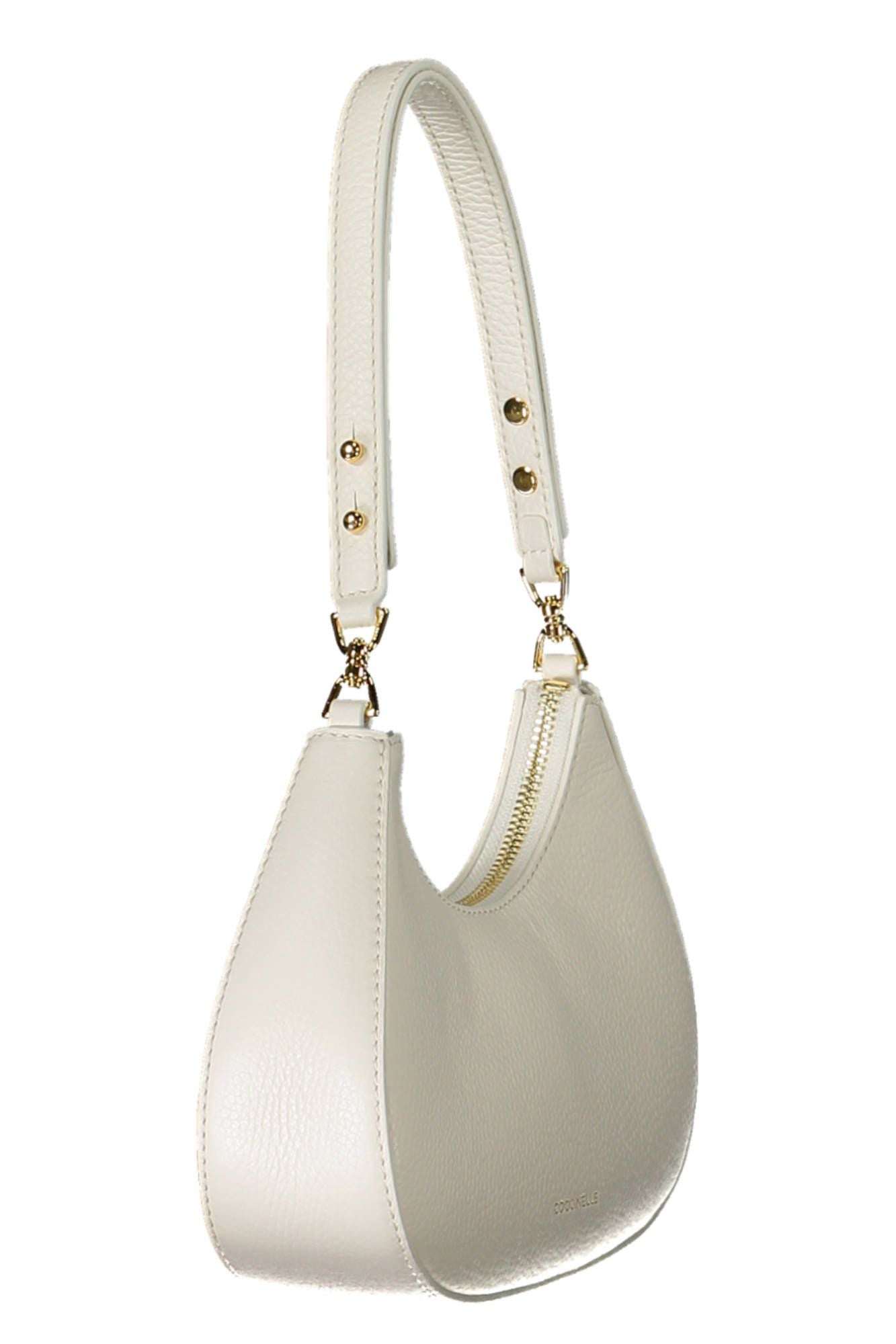 Elegant White Leather Shoulder Bag