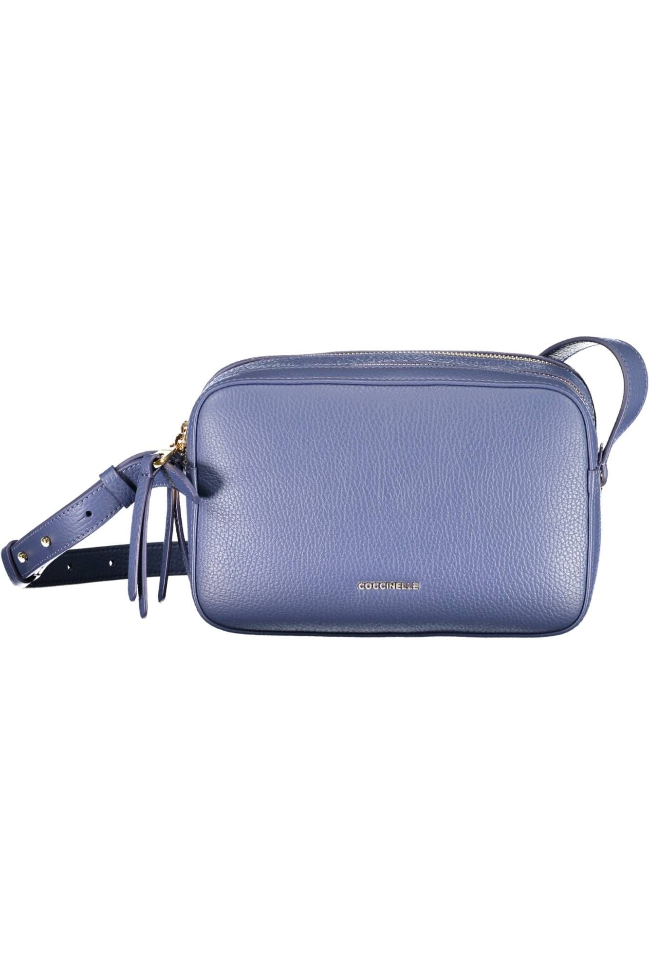 Elegant Blue Leather Shoulder Bag