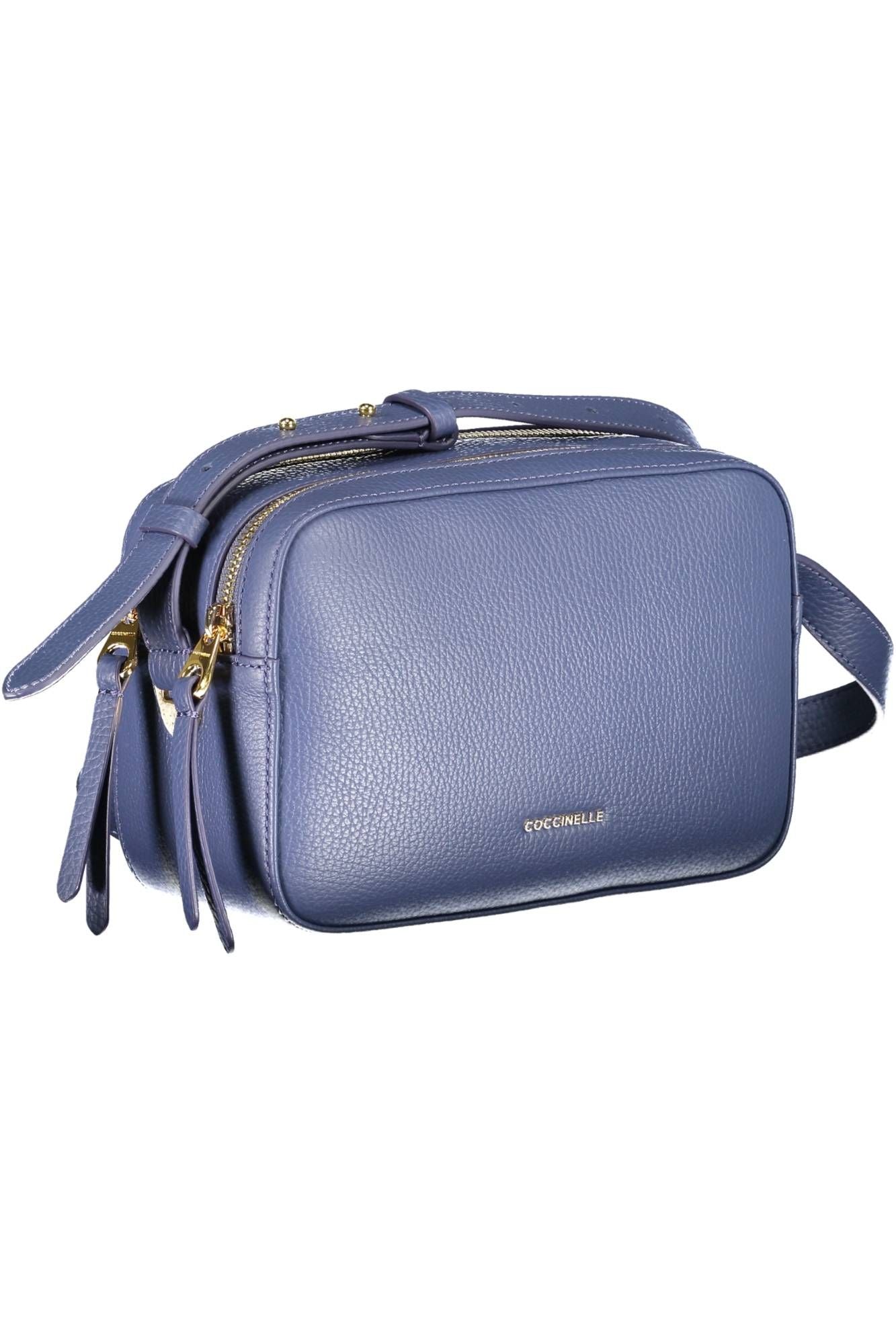 Elegant Blue Leather Shoulder Bag