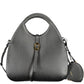 Elegant Black Leather Handbag with Removable Strap