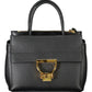 Chic Black Leather Handbag with Versatile Straps