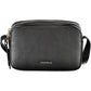 Elegant Black Leather Shoulder Bag with Logo