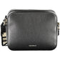 Elegant Black Leather Shoulder Bag with Contrasting Details