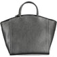 Elegant Black Leather Handbag with Adjustable Strap