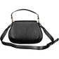Elegant Black Leather Handbag with Adjustable Strap