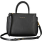 Chic Black Leather Handbag with Versatile Straps
