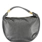 Elegant Black Leather Handbag with Zip Closure