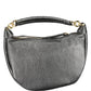 Elegant Black Leather Handbag with Zip Closure