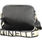 Elegant Black Leather Shoulder Bag with Contrasting Details