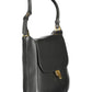 Elegant Leather Shoulder Bag with Turn Lock Closure