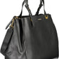 Elegant Black Leather Bag with Versatile Straps
