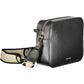 Elegant Black Leather Shoulder Bag with Contrasting Details
