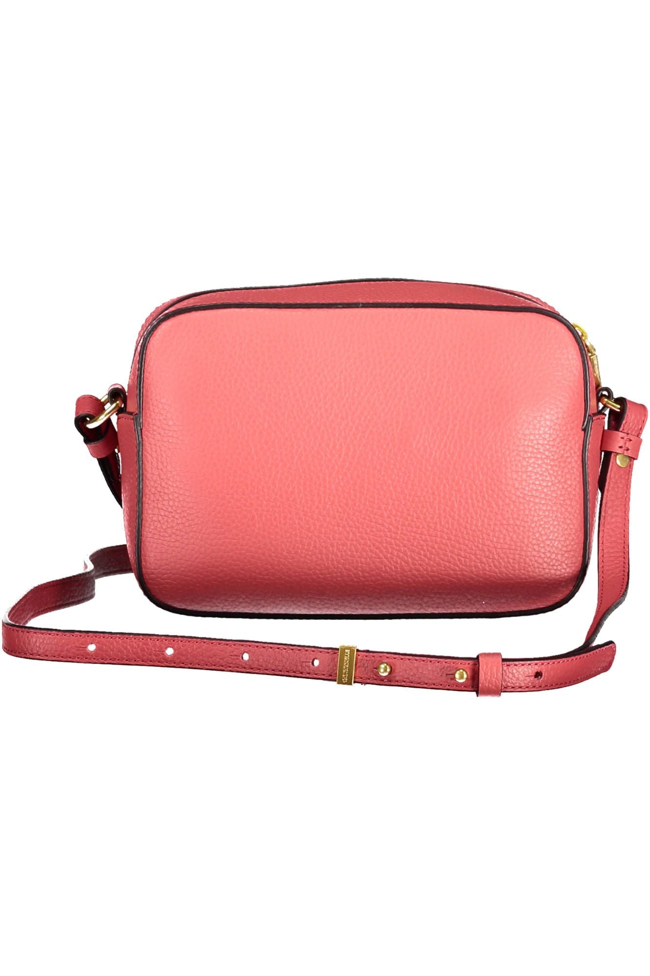 Elegant Pink Leather Shoulder Bag