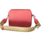 Chic Pink Leather Shoulder Handbag with Logo Accents