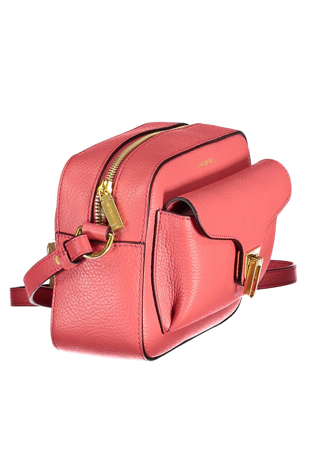 Elegant Pink Leather Shoulder Bag