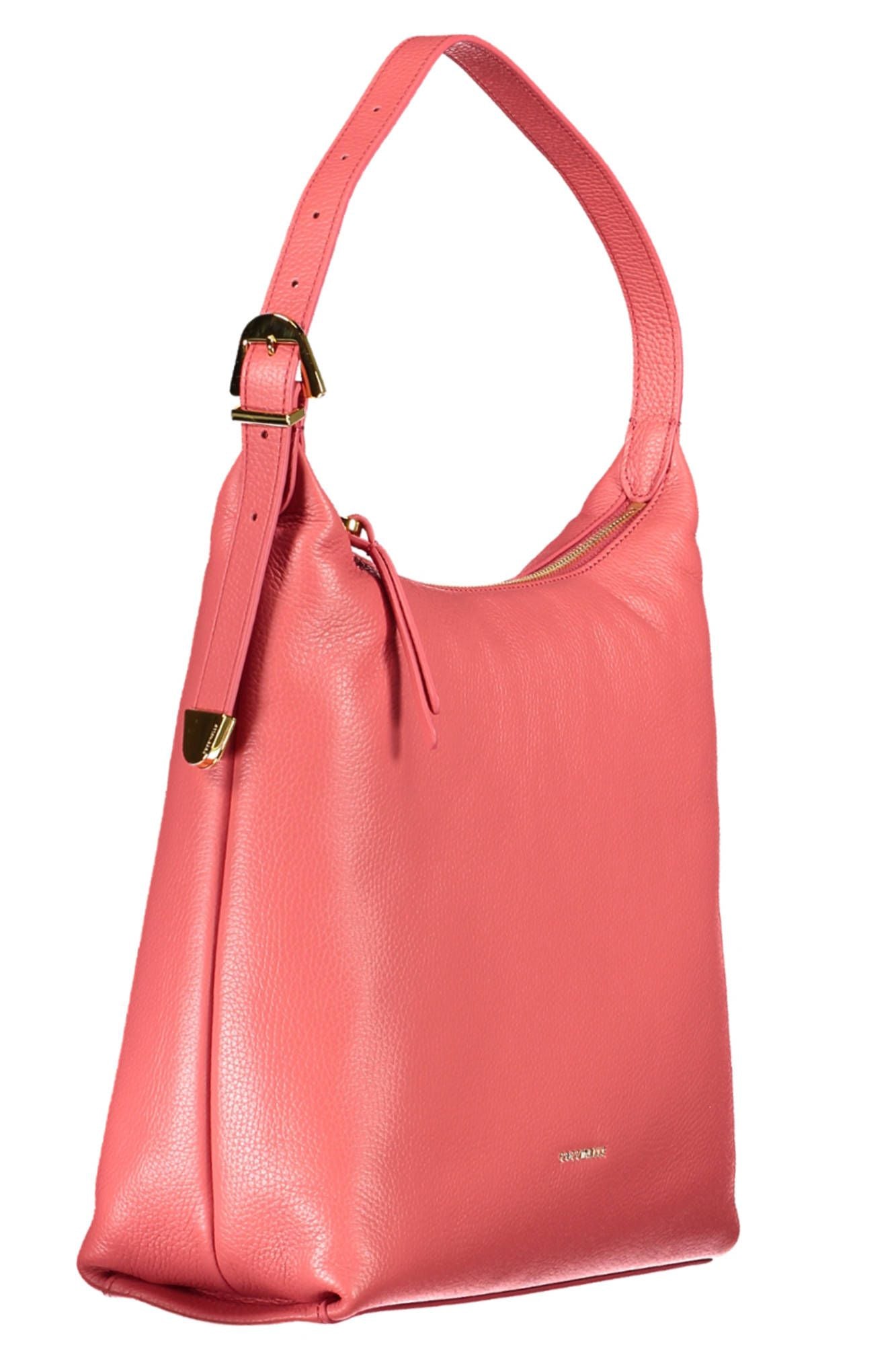 Elegant Pink Leather Shoulder Bag