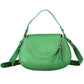 Elegant Green Leather Handbag with Shoulder Strap