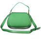 Elegant Green Leather Handbag with Shoulder Strap