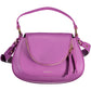 Elegant Purple Leather Handbag with Adjustable Strap