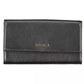 Elegant Dual-Part Leather Wallet in Classic Black