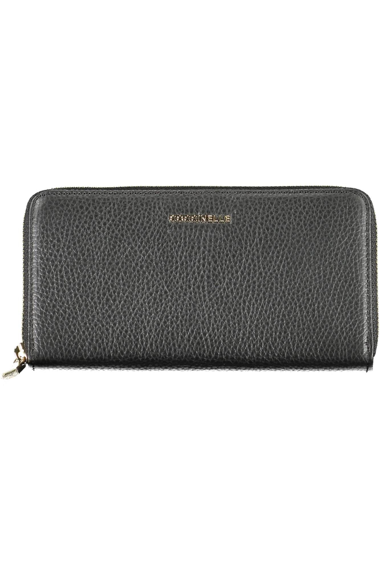 Elegant Black Leather Wallet with Coin Purse