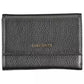 Chic Black Leather Wallet with Multiple Compartments