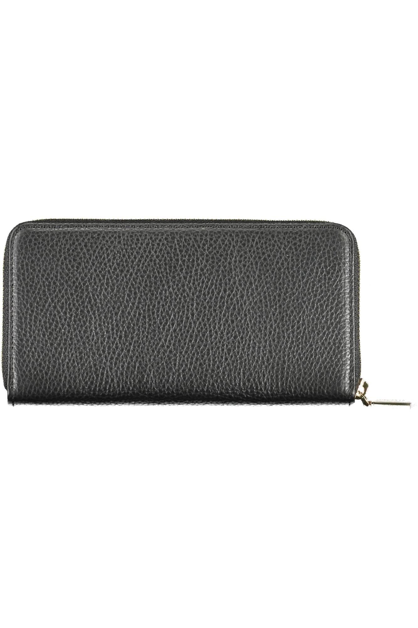 Elegant Black Leather Wallet with Coin Purse