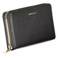 Elegant Black Leather Wallet with Multiple Compartments