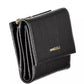 Chic Black Leather Wallet with Multiple Compartments