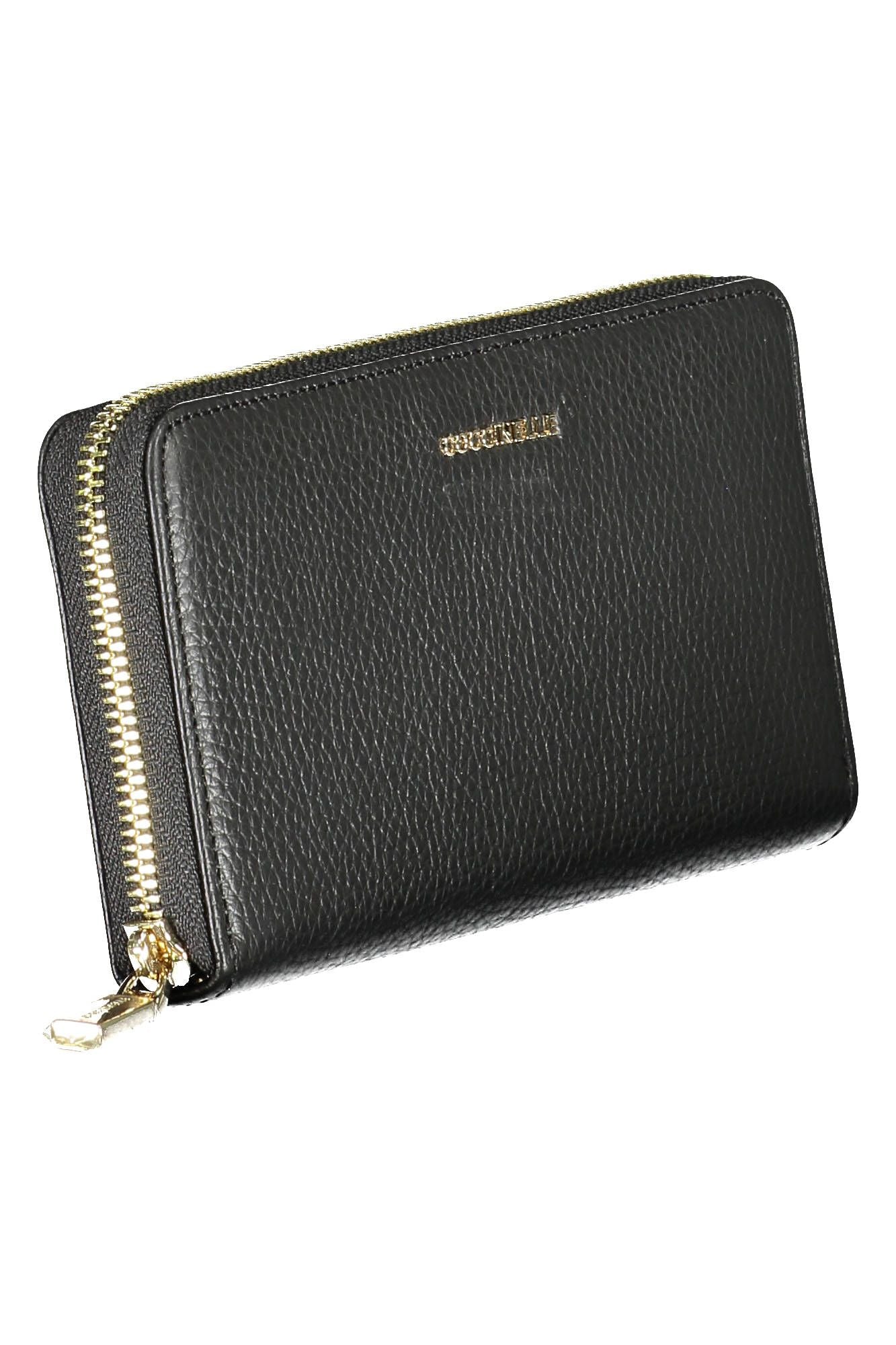 Elegant Black Leather Wallet with Coin Purse