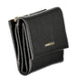Elegant Triple-Compartment Black Leather Wallet