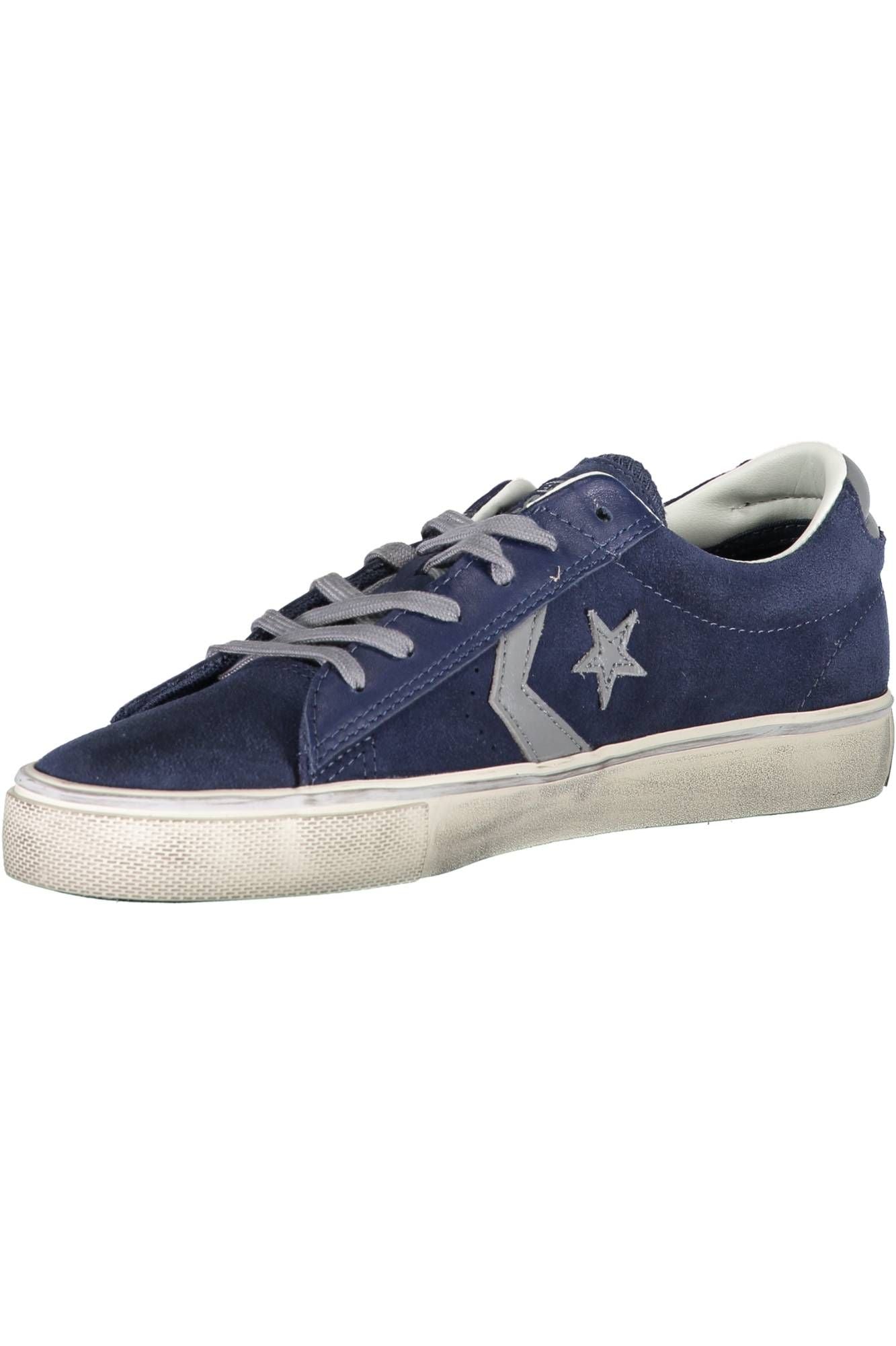 Elevate Your Step with Classic Blue Leather Sneakers