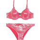 Chic Pink Triangle Lurex Bikini