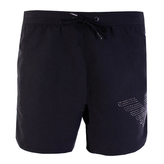 Elegant Black Studded Swim Shorts