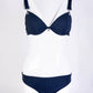 Chic Blue Triangle Padded Bikini Set