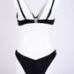 Elegant Fringed Black Triangle Bikini