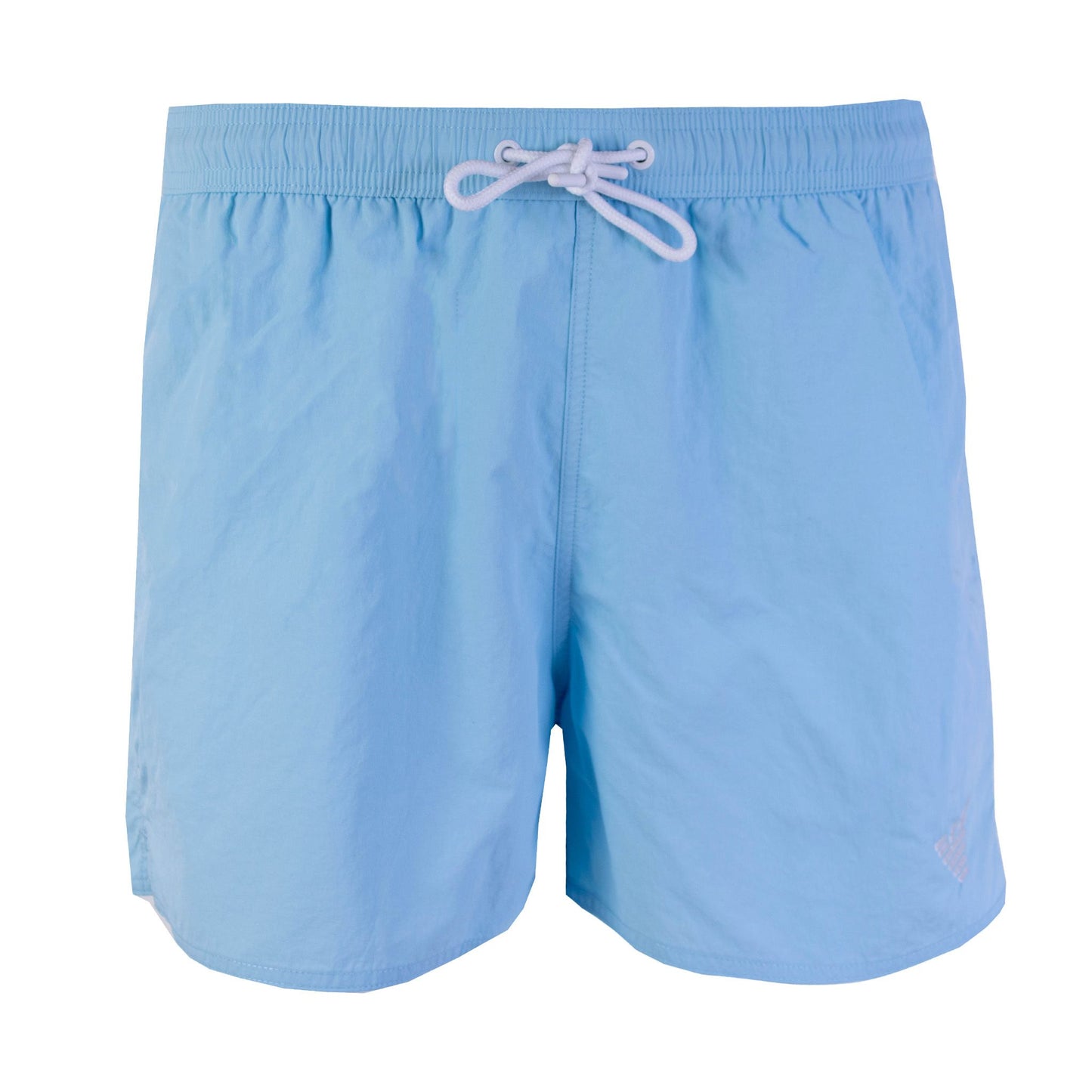 Turquoise Swim Shorts with Logo Embroidery