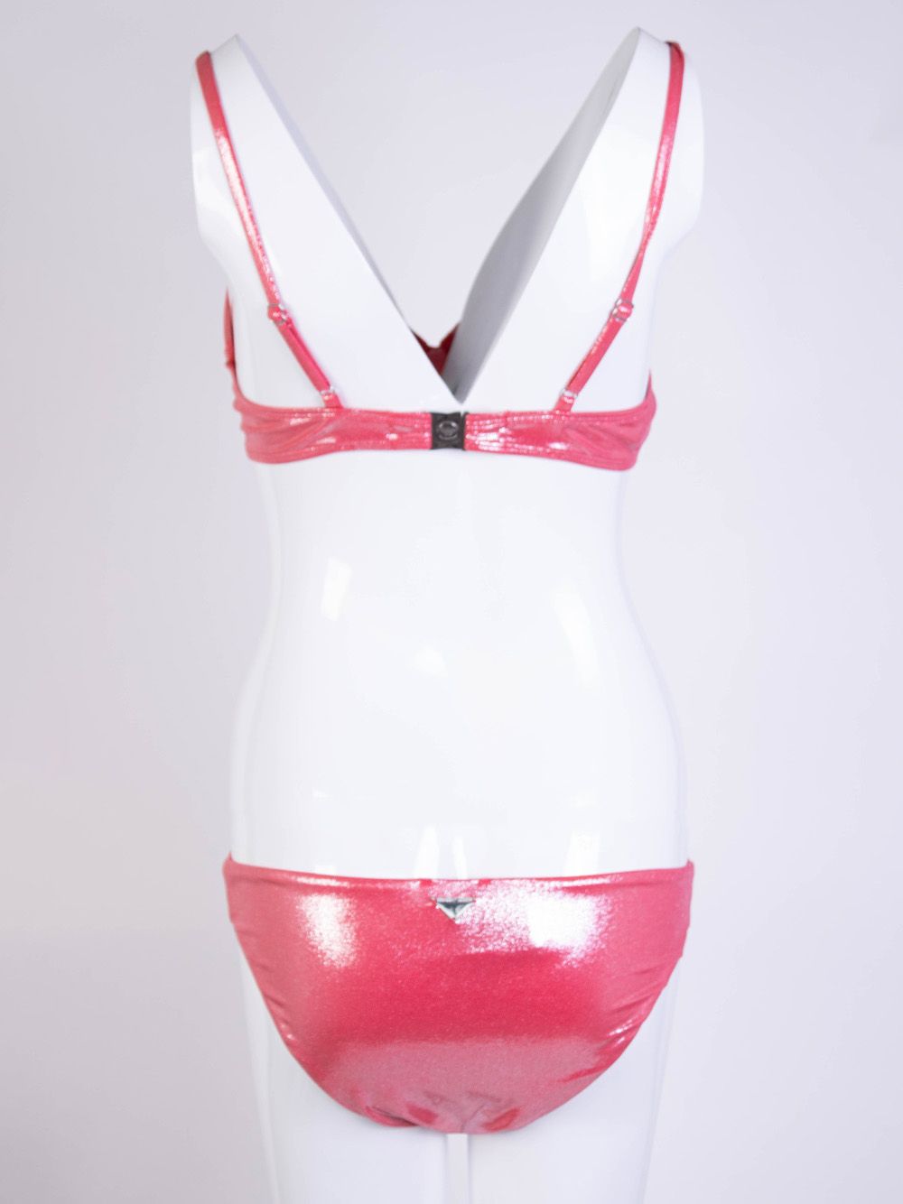 Chic Pink Triangle Lurex Bikini