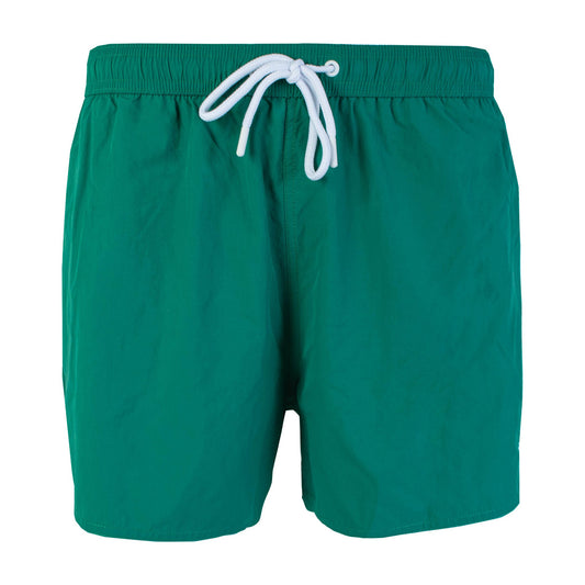 Chic Green Boxer-Style Swim Shorts